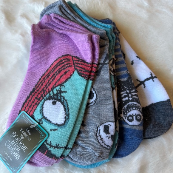 Disney Accessories - Disney The Nightmare Before Christmas Character Socks - Purple, Teal, Gray, Blue